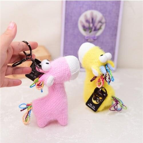 Cartoon fawn doll Small pendant sika deer Auspicious doll Exquisite Keychain good quality soft Soothing doll christmas gift