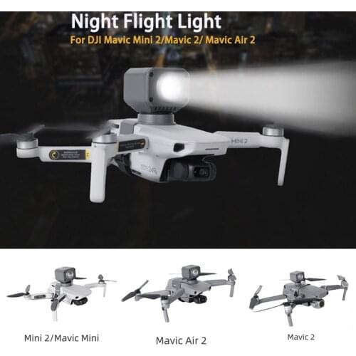 Night Flight Light Holder Mount Spot Light Headlight Flash Lamp For DJI Mavic Mini 2/Mavic 2/ Mavic Air 2 Drone Accessories