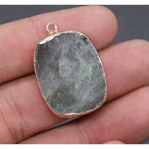 New Natural stone pendant square Opal Stones pendant necklace for DIY jewelry best birthday gift size 22x32mm