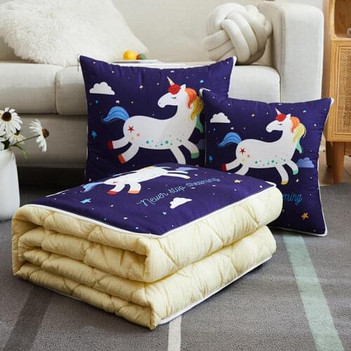 Car, sofa, airplane and bed cover blanket, easy to carry, foldable as a pillow-blanket for children and adults