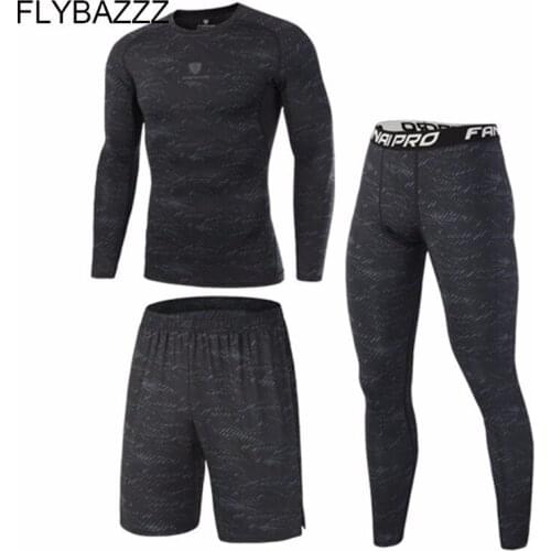 Top Quality Mens Sports Suits Quick Dry Gym Running Sets Tights Clothes Compression Sports Joggers Training Fitness Tracksuits
