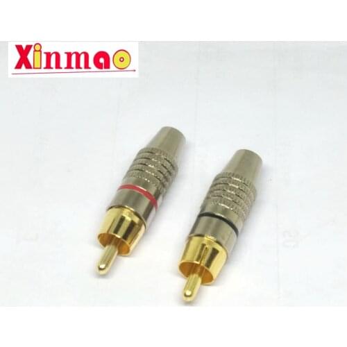 10pcs RCA Connector Soldering Connector Audio Video Plug DIY RCA Speaker Adapter Plug for DIY Audio Video Cable