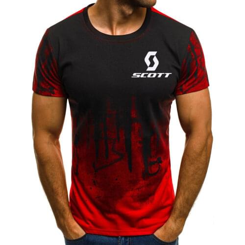 Mens for scott Casual Blouse Cotton Linen Shirt Loose Tops Summer Short Sleeve Tee Shirt riding racing Mens Shirt