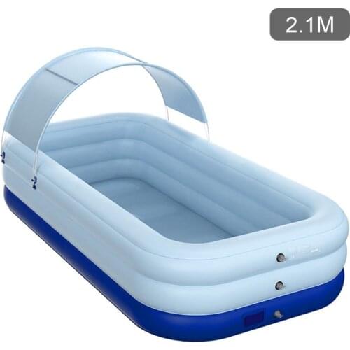 Family Inflatable Swimming Pool Thick Lounge Pool Summer Water Party Supply for Baby Kids Adult for Outdoor Garden Backyard