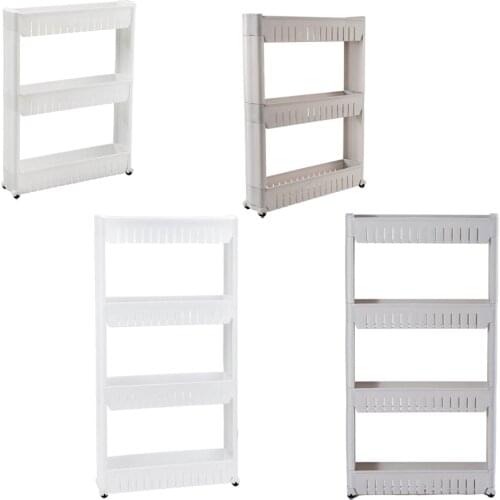 Removable Slim Storage Shelf Cart Gap Rack Mobile Bathroom for Narrow Places