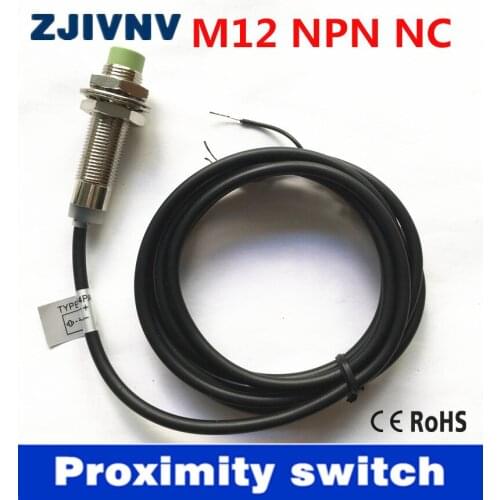 Discount! M12 DC NPN NC cylinder type Induction proximity sensor proximity switchs, inductive switch detect distance 4mm