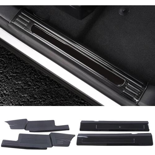 Car Styling 4PCS Stainless Steel Inner Door Scuff Plate Threshold Strips Cover Trim for Ford Explorer 2020 2021 Accessories