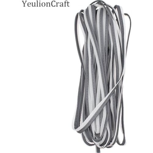 Chzimade 10M High Visibility Bright Silver Reflective Strip Edging Trim Tape Fabric for Clothing DIY Sewing Crafts Material