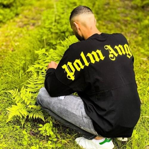 Palm Angels Palm Angels back big letter printing loose long-sleeved T-shirt men and women bottoming shirt 489786415