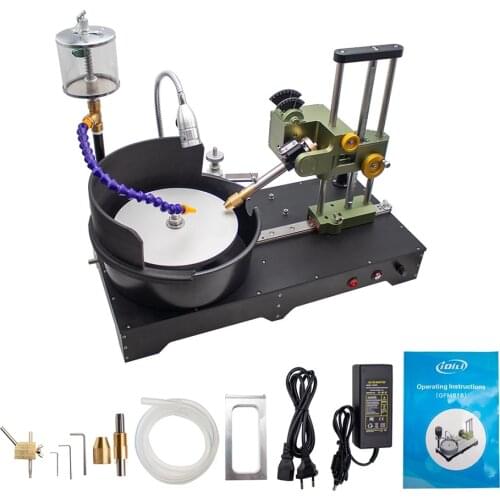 Gem Faceting Machine Angel Jewelry Polisher Gemstone Flat Grinder with Precision Manipulator 8inch 110V-220V
