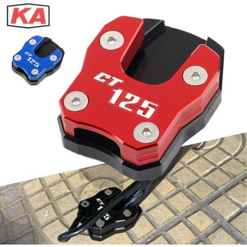 CT125 For HONDA CT 125 CT125 Motorcycle Kickstand Enlarger Pad Support Side Stand Extension Plate Accessories Red Black Blue