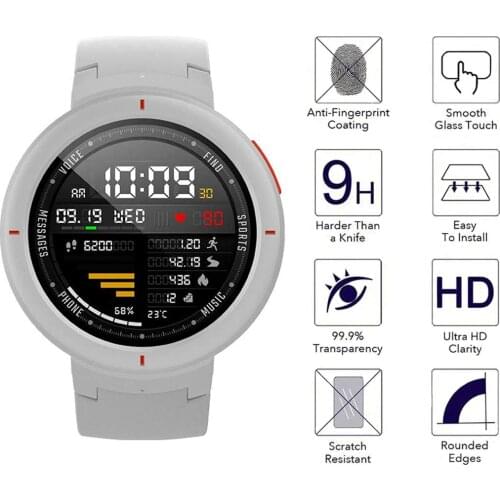 For Xiaomi Huami Amazfit Verge Lite Tempered Glass full Screen Protector Protective Film Guard Anti Explosion Anti-shatter
