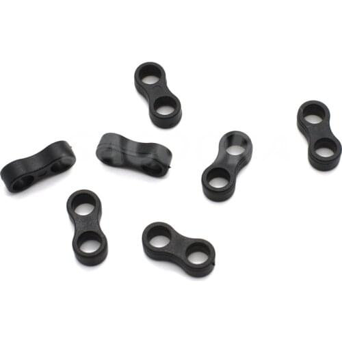 500pcs/pack Black Plastic Cord Lock 2 Holes Rope Connector Piece Stopper Toggle Slider Clip