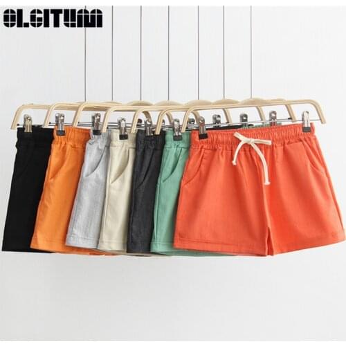 2020 Summer Korean College Wind Candy Colors Elastic Waist and Cotton Sports Running Fitness Short Women Casual Hot Shorts PT290