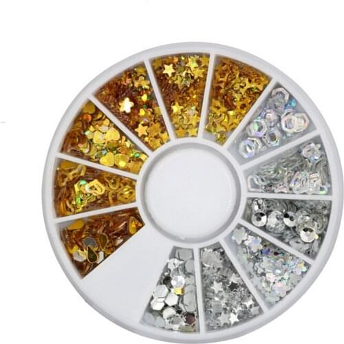 1box 3D Nail Rhinestone Small Irregular Beads Manicure Nail Art Decorations In Wheel Accessories Mixed Color Nails Accessoires