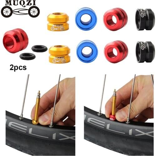 1 Pair MTB Road Bike Law Mouth Nuts Bicycle Inner Tube Presta Valve Caps Vacuum Tire Nozzle Lock Nut Cycling Accessories
