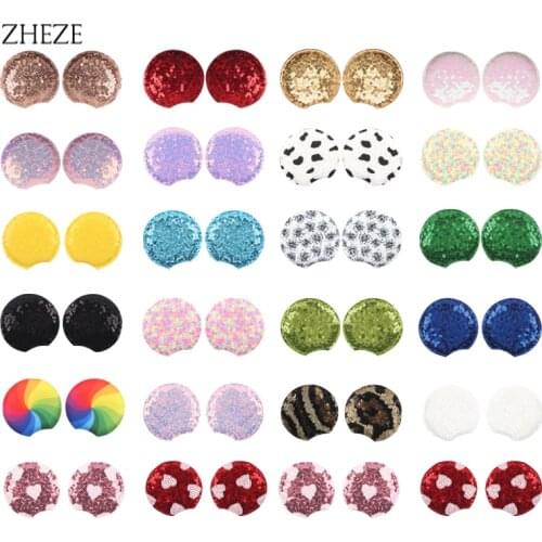 10 Pairs/Lot Glitter Sequins 2.8'' Mouse Ears Headwear Trendy Cute Kids Headband Girls DIY Hair Accessories