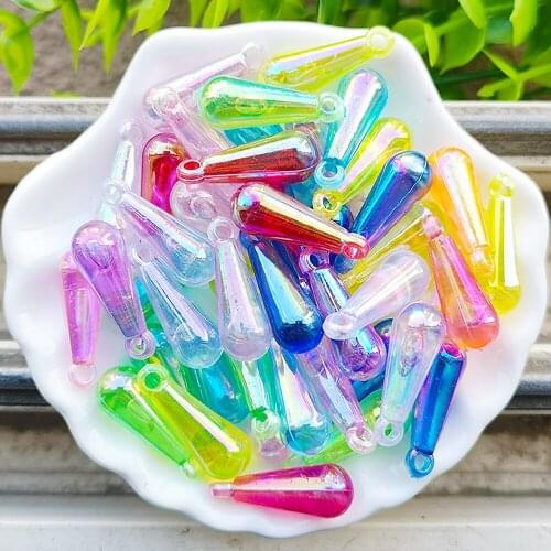 20pcs 8*22 ABS Water Drop Acrylic Beads Beads Jewelry Accessories Handmade DIY Bag