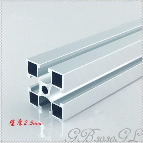 3030 aluminum extrusion profile 3030GL length 100mm wall thickness 2.5mm U slot industrial workbench 1pcs