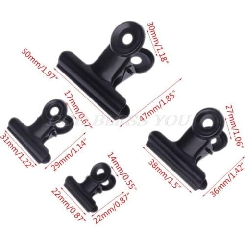 5pcs Metal Bulldog Grip Clips Food Bag Sealing Clamps File Ticket Binder Picture Money Organizer Kitchen Office School Supplies