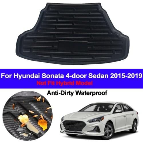 Car Rear Boot Cargo Liner Tray Trunk Floor Carpet Mats Carpets Pad Anti-dirty For Hyundai Sonata 2015 2016 2017 2018 2019 Sedan
