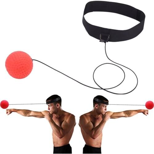 Boxing Punch Exercise Fight Ball React Reflex Ball With Headband Portable Training And Fitness Exercise Equipment #P2