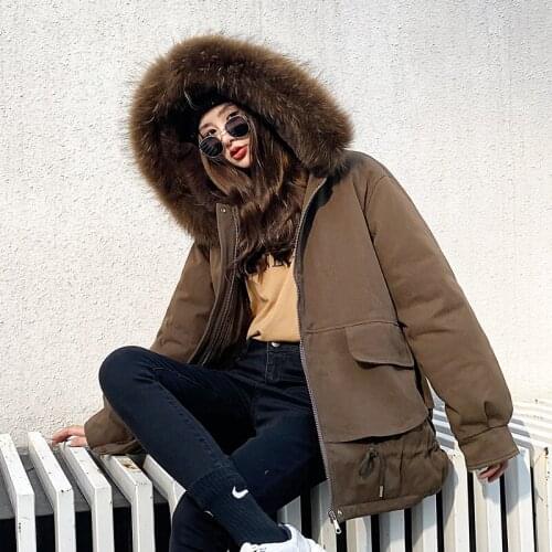 ISENMAL New Cotton Thicken Warm Winter Jacket Coat Women Casual Parka Winter Clothes Fur Lining Hooded Parka Mujer Coats