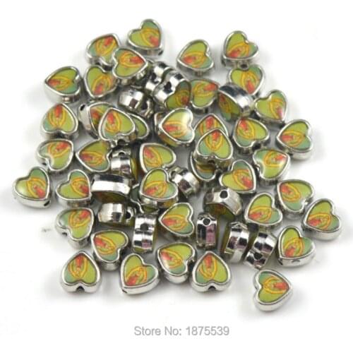 Our Lady of Guadalupe metal bead heart shape fashion bead