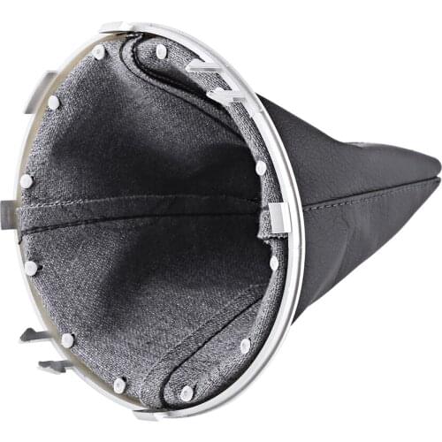 Car PU Leather Shift Lever Gaiter Black Manual Transmission Shift Lever Frame Boot Cover Fit For Suzuki Swift SX4 2005-2010