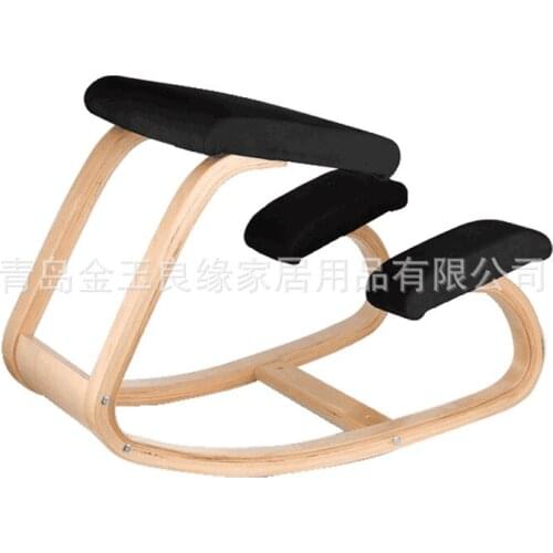 Original Ergonomic Kneeling Chair Stool Home Office Furniture Ergonomic Rocking Wooden Kneeling Computer Posture Chair Design ZM