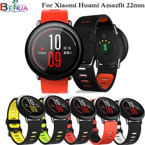22mm Sports Silicone Wrist Strap bandsfor Xiaomi Huami Amazfit Sport Smart Watch band Replacement Straps for Samsung S3 Bracelet