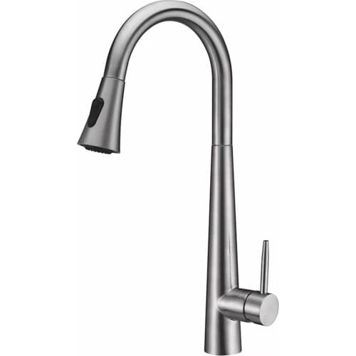 New Kitchen Faucet Hot and Cold Water 304 Stainless Steel Rotatable Drawing Kitchen Sink Telescopic Sink Kitchen Pull-out Faucet