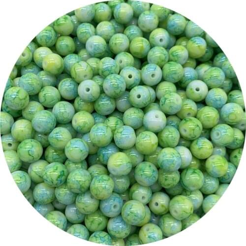 4/6/8/10mm Glass Beads Round Loose Spaced Beads DIY Bracelet Earrings Charms Necklace Beads For Jewelry Making SHS210