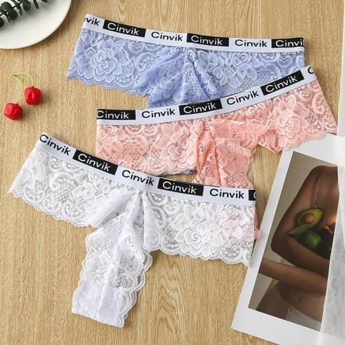 G-string Panties Lace Womens Underwear Sexy Panties Female Underpants Thong Solid Color Pantys Lingerie