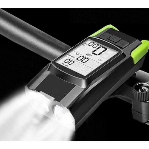 3 in 1 Bike Odometer Bicycle Light Set Cycle Horn Headlight/ Tail Light USB Rechargeable LED Super Bright Bike Light Accessories