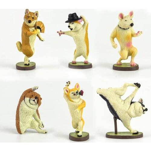 Japan capsule toys cute animal life pet funny Yoga dog shiba inu corgi Husky french bulldog Bull Terrier stretching figures