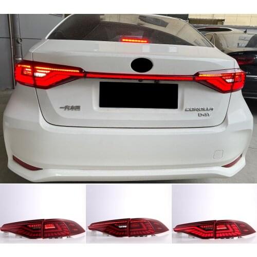 For Toyota Corolla 2019 2020 led taillights for Corolla New dynamic Design rear light Braking+Reversing+Signal