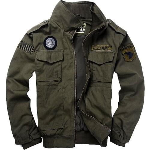 Winter outdoor camping Hiking hunting jackets Mens 100% cotton Military Tactical coats pilot 101 air force bomber jacket S-3XL