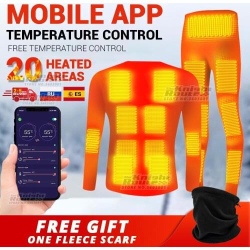 Winter Heated Vest Womens Heated Jacket Suit Smart Phone APP Control Temperature USB Mens Thermal Underwear Warm Clothing Man