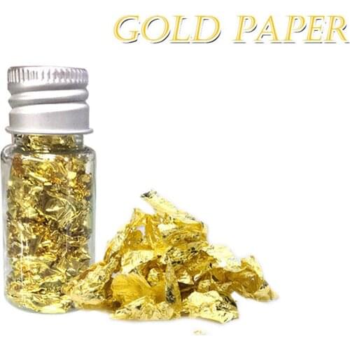 Gold Foil Baking Decoration Imitaition Gold Flake Siver Leaf Leaves Nail Beauty Rose Gold Gilding DIY Art Craft TS1