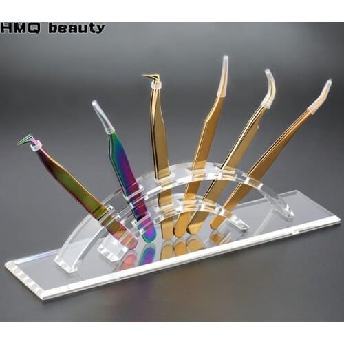 1pcs Eyelash Tweezer Storage Holder Pen Rack Eyelash extension Planting Tool Storage Acrylic Arc Holder Stand Makeup Tools