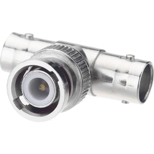 10pcs BNC Connector Solderless JRB28 Right Angle tee BNC junction 2 female 1 male for Coaxial RG59 Cable CCTV Camera Accessories