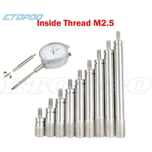 10pcs/lot 9pcs/lot M2.5 inside thread gauge universal type head extension bar rod connecting pole for dial indicator gauge