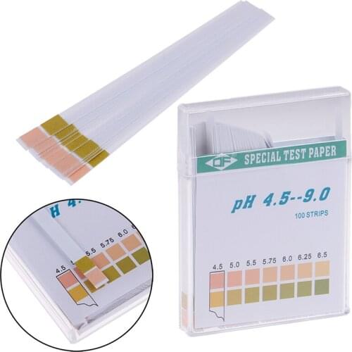 100pcs PH Test Meter Strips Litmus Paper PH4.5-9.0 Alkaline Acid Test Paper for Water Saliva Urine Testing