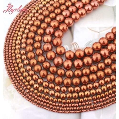 2,3,4,6,8,10mm Natural Round Brown Hematite (No Magnetic) Stone Beads Strand 15" For DIY Necklace Jewelry Making,Free Shipping