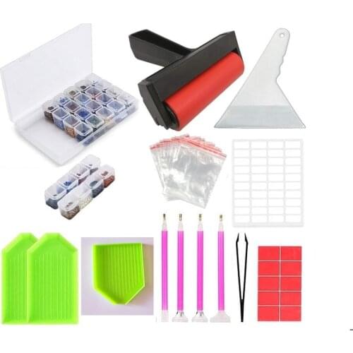 5D Diamond Painting Cross Stitch DIY Diamond Painting Tool Embroidery Pen Accessories Set Mosaic Glue Nail Pen Kit Tweezers