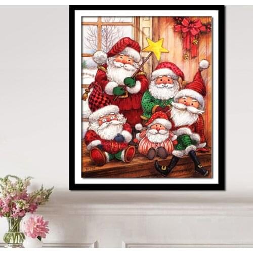 Diamond Painting 5D DIY "Cartoon Santa" Embroidered Cross Stitch Crafts Full Square / Round Rhinestone Home Decoration