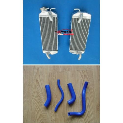 Brand New Aluminum Radiator for KTM 250 400 450 520 525 MXC EXC 2001 2002 +Silicone Hose