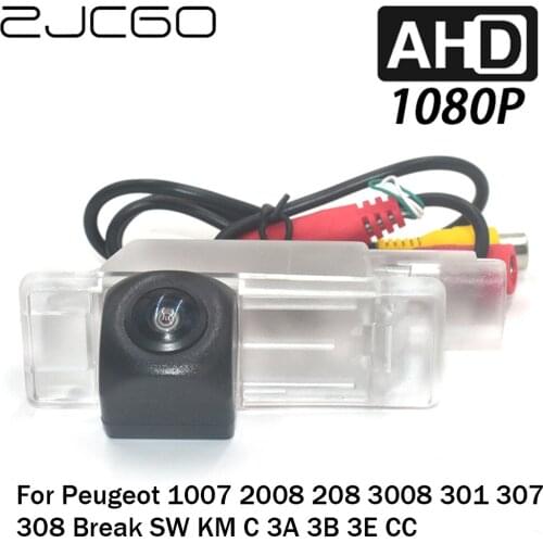 ZJCGO Car Rear View Reverse Backup Parking Reversing Camera for Peugeot 1007 2008 208 3008 301 307 308 Break SW KM C 3A 3B 3E CC