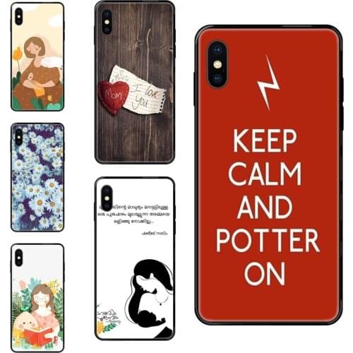 Skin Mothers Day For Galaxy S5 S6 S7 S8 S9 S10 S10e S20 edge Lite Plus Ultra For Youth Girls Black Soft TPU Print Cover Case